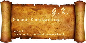 Gerber Konstantina névjegykártya